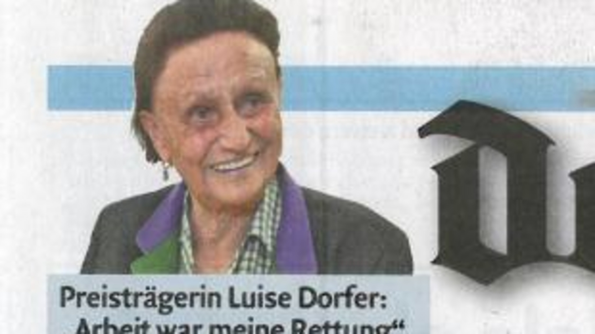 Mutter Dorfer erhält “Preis für das Lebenswerk”
